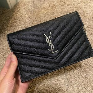 Yves Saint Laurent Quilted Leather Wallet Purse